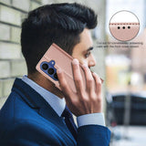 Samsung Galaxy S26+ (Plus) BINFEN Kunstskinn Flip Deksel med RFID Blokkering - Rose Gold