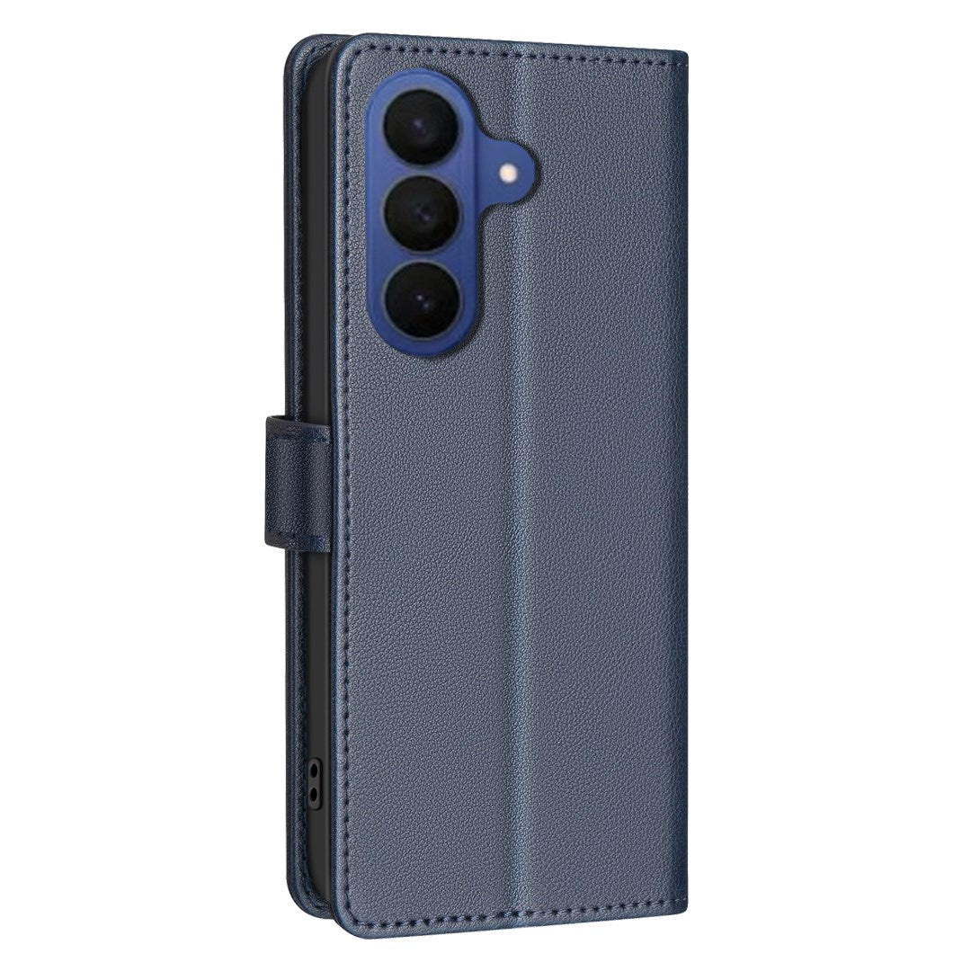 Samsung Galaxy S26+ (Plus) BINFEN Kunstskinn Flip Deksel med RFID Blokkering - Blå