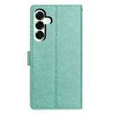 Samsung Galaxy A27 EIDERWOOD Kunstskinn Flip Deksel med Strop - Grønn
