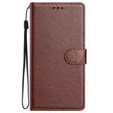 Samsung Galaxy A27 EIDERWOOD Kunstskinn Flip Deksel med Strop - Brun