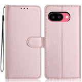 Google Pixel 10a EIDERWOOD Kunstskinn Flip Deksel m. Stropp & Utfellbar Kortholder – Rosegull