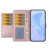 Google Pixel 10a EIDERWOOD Kunstskinn Flip Deksel m. Stropp & Utfellbar Kortholder – Rosegull