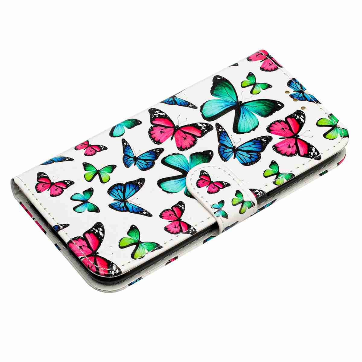 Samsung Galaxy A57 EIDERWOOD Kunstskinn Flip Deksel m. Mønster & Stropp - Sommerfugler