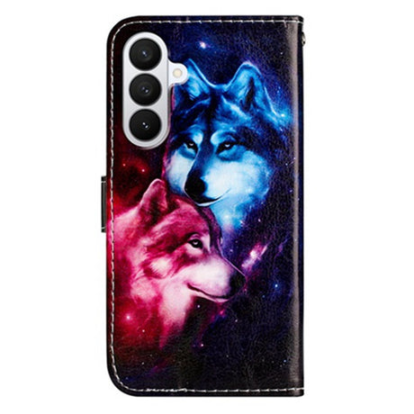 Samsung Galaxy A57 EIDERWOOD Kunstskinn Flip Deksel m. Mønster & Stropp - Ulver