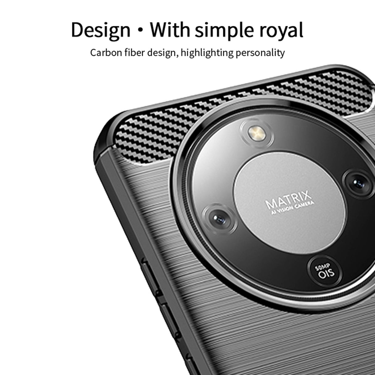 Honor Magic8 Lite MOFI Brushed Carbon Fiber Plast Deksel - Svart