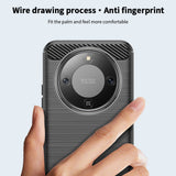 Honor Magic8 Lite MOFI Brushed Carbon Fiber Plast Deksel - Rød