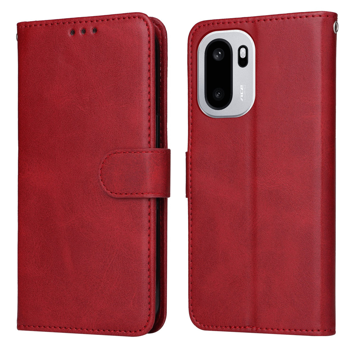 EIDERWOOD OnePlus 15R Kunstskinn Flip Deksel m. Strop - Rød