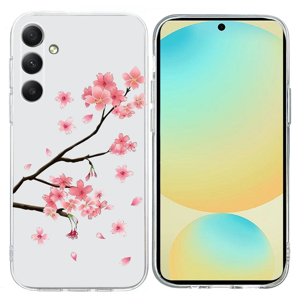 Samsung Galaxy A57 EIDERWOOD Fleksibelt Plast Deksel m. Mønster - Plommeblomst