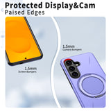 Samsung Galaxy S26 EIDERWOOD Hybrid Plast Deksel m. Roterende Kickstand – Lilla