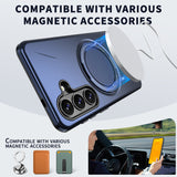 Samsung Galaxy S26 EIDERWOOD Hybrid Plast Deksel m. Roterende Kickstand – Blå