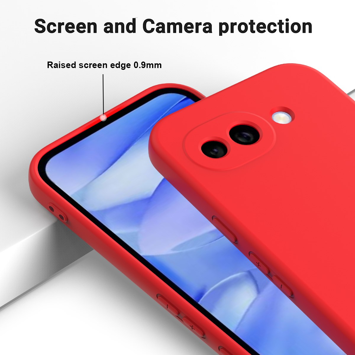 Google Pixel 10a EIDERWOOD Fôret Silikon Deksel m. Rem - Rød