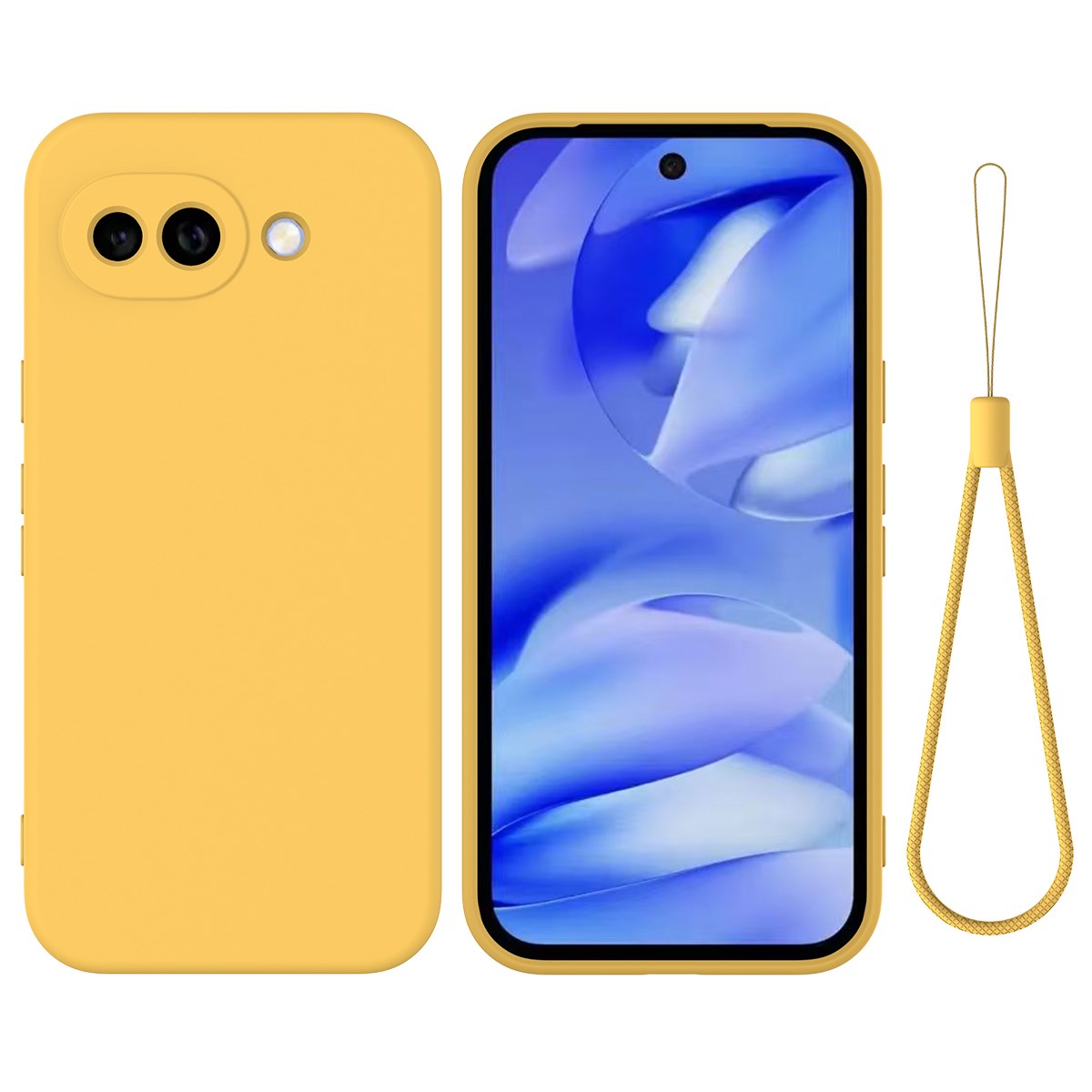 Google Pixel 10a EIDERWOOD Fôret Silikon Deksel m. Rem - Gul