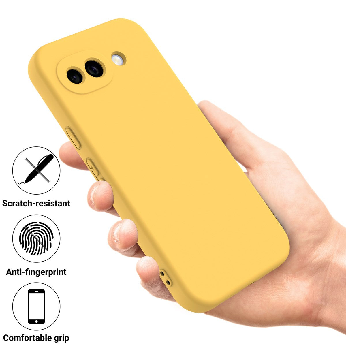 Google Pixel 10a EIDERWOOD Fôret Silikon Deksel m. Rem - Gul