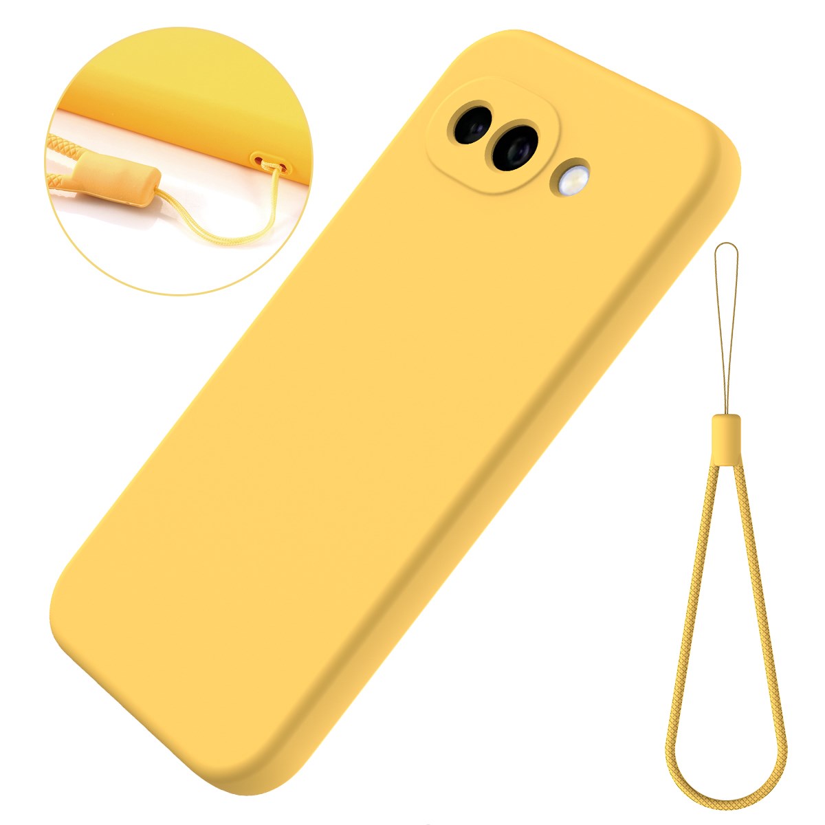 Google Pixel 10a EIDERWOOD Fôret Silikon Deksel m. Rem - Gul