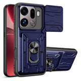 OPPO Find X9 Pro EIDERWOOD Håndverker Deksel med 360° Roterbar Camslider / Kickstand / Kortholder - Blå