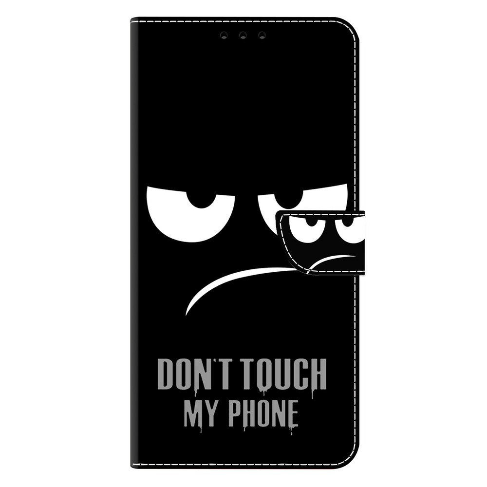Samsung Galaxy A37 EIDERWOOD Flip Deksel med Kortholder & Stativfunksjon - "Don't Touch My Phone"