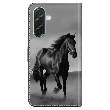 Samsung Galaxy A37 EIDERWOOD Flip Deksel med Kortholder & Stativfunksjon - Hest