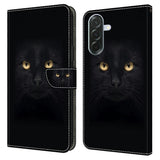 Samsung Galaxy A37 EIDERWOOD Flip Deksel med Kortholder & Stativfunksjon - Svart Katt
