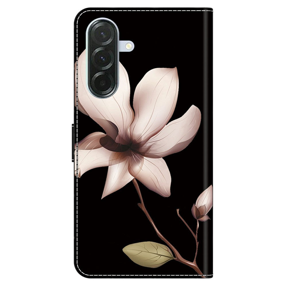 Samsung Galaxy A37 EIDERWOOD Flip Deksel med Kortholder & Stativfunksjon - Blomst