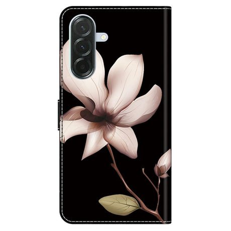Samsung Galaxy A37 EIDERWOOD Flip Deksel med Kortholder & Stativfunksjon - Blomst
