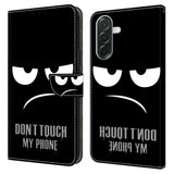 Samsung Galaxy A57 EIDERWOOD Flip Deksel med Kortholder & Stativfunksjon - "Don't Touch My Phone"