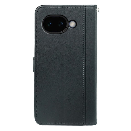 Google Pixel 10a EIDERWOOD Kunstskinn Flip Deksel m. Kortholder & Støttefunksjon – Svart