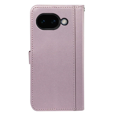 Google Pixel 10a EIDERWOOD Kunstskinn Flip Deksel m. Kortholder & Støttefunksjon – Rosegull
