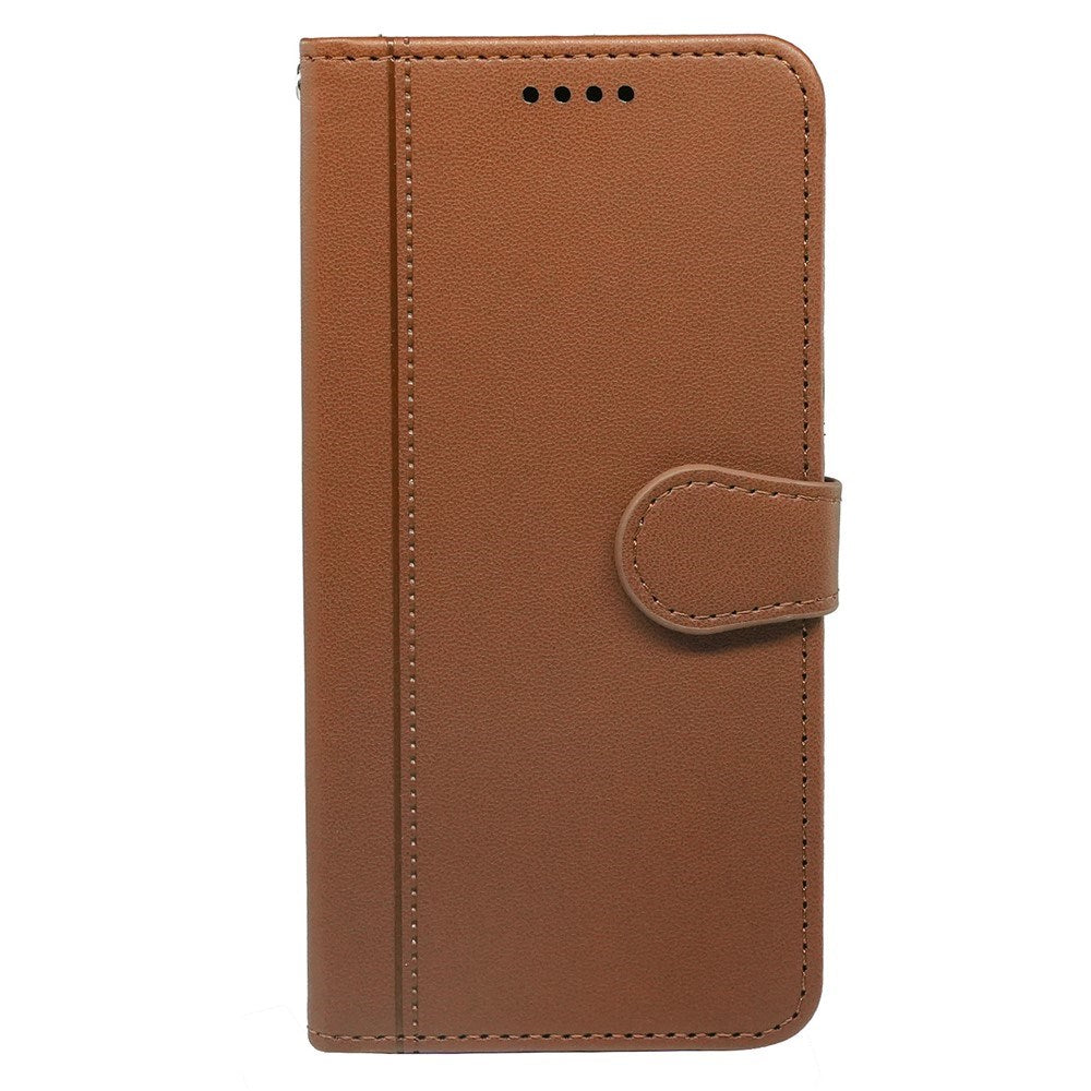 Google Pixel 10a EIDERWOOD Kunstskinn Flip Deksel m. Kortholder & Støttefunksjon – Brun