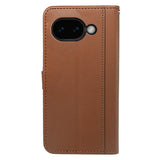 Google Pixel 10a EIDERWOOD Kunstskinn Flip Deksel m. Kortholder & Støttefunksjon – Brun