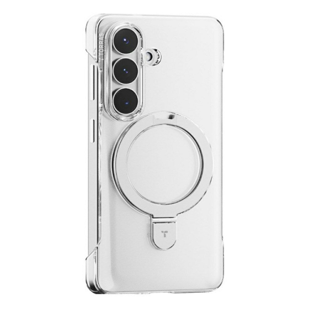 Samsung Galaxy S26 TORRAS Ostand Q1 Slim Hard Plast Deksel m. Kickstand – MagSafe Kompatibel – Gjennomsiktig