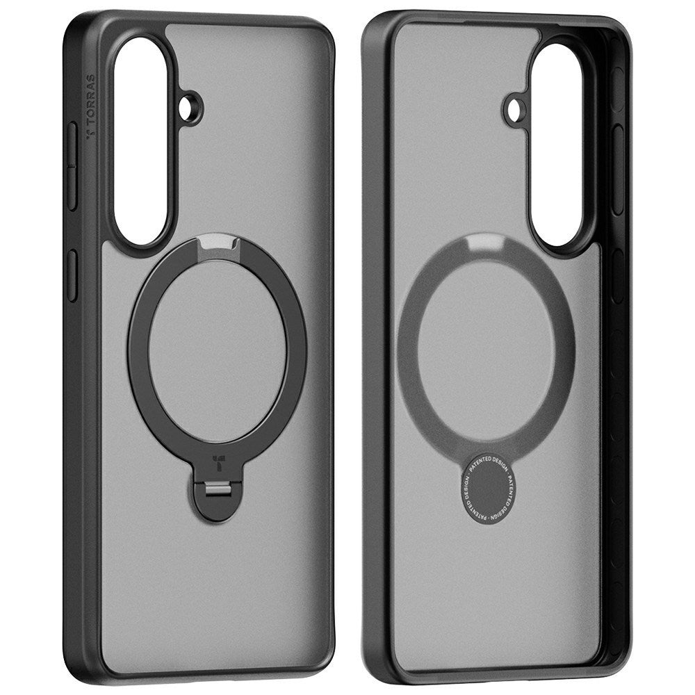 Samsung Galaxy S26 TORRAS Ostand Q3 Spin Hybrid Plast Deksel m. Kickstand - MagSafe Kompatibel - Svart