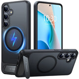Samsung Galaxy S26+ (Plus) TORRAS Ostand L1 Hybrid Plast Deksel m. Ståfunksjon - MagSafe Kompatibel - Svart