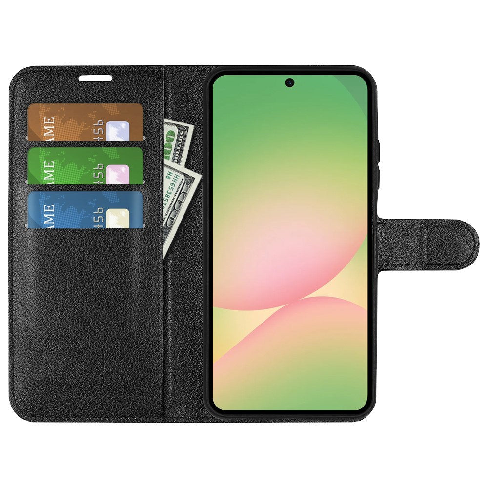 EIDERWOOD Samsung Galaxy A57 Kunstskinn Flip Deksel m. Kortholder & Ståfunksjon - Svart
