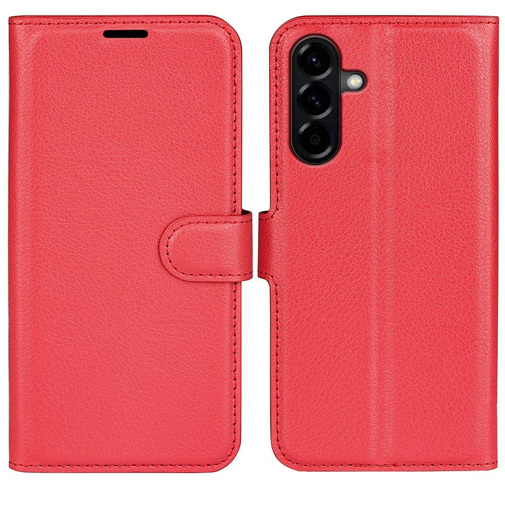 EIDERWOOD Samsung Galaxy A57 Kunstskinn Flip Deksel m. Kortholder & Ståfunksjon - Rød