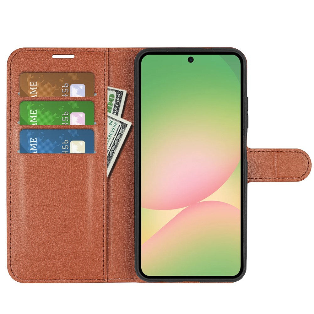 EIDERWOOD Samsung Galaxy A57 Kunstskinn Flip Deksel m. Kortholder & Ståfunksjon - Brun