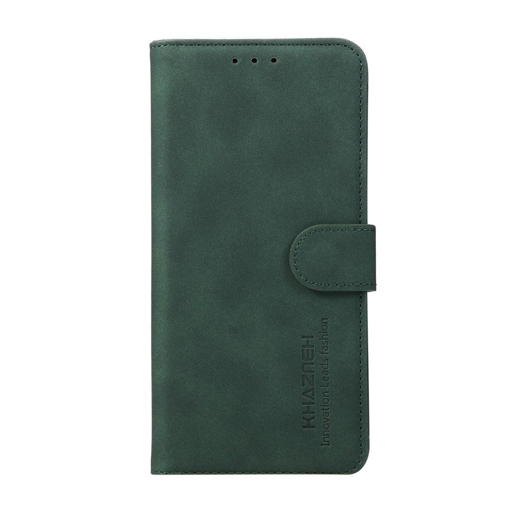 Samsung Galaxy A57 Kunstskinn Flip Deksel med Kortholder - Mørkegrønn