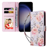 Samsung Galaxy S26 EIDERWOOD Kunstskinn Flip Deksel m. Blomster - Roser