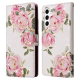 Samsung Galaxy S26 EIDERWOOD Kunstskinn Flip Deksel m. Blomster - Rosa Rose