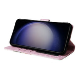 Samsung Galaxy S26 EIDERWOOD Kunstskinn Flip Deksel m. Blomster - Rosa Rose