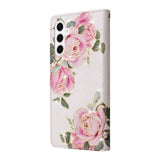 Samsung Galaxy S26 EIDERWOOD Kunstskinn Flip Deksel m. Blomster - Rosa Rose