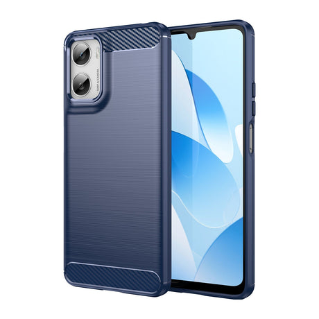 Motorola Moto G06 / G06 Power EIDERWOOD Carbon Fiber Deksel med Skjermbeskyttelse - Blå