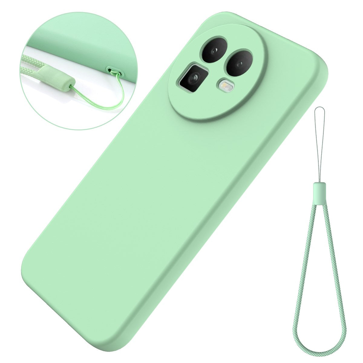 Realme GT 8 EIDERWOOD Silikon Deksel m. Stropp - Grønn