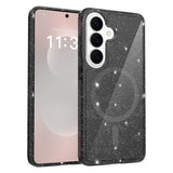 Samsung Galaxy S26 EIDERWOOD Magnetisk Plast Glitter Deksel - MagSafe Kompatibel - Gjennomsiktig / Svart