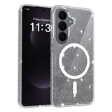 Samsung Galaxy S26 EIDERWOOD Magnetisk Plast Glitter Deksel - MagSafe Kompatibel - Gjennomsiktig