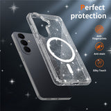 Samsung Galaxy S26 EIDERWOOD Magnetisk Plast Glitter Deksel - MagSafe Kompatibel - Gjennomsiktig