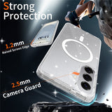 Samsung Galaxy S26+ (Plus) EIDERWOOD Magnetisk Plast Glitter Deksel - MagSafe Kompatibel - Gjennomsiktig