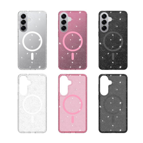 Samsung Galaxy S26+ (Plus) EIDERWOOD Magnetisk Plast Glitter Deksel - MagSafe Kompatibel - Gjennomsiktig / Svart