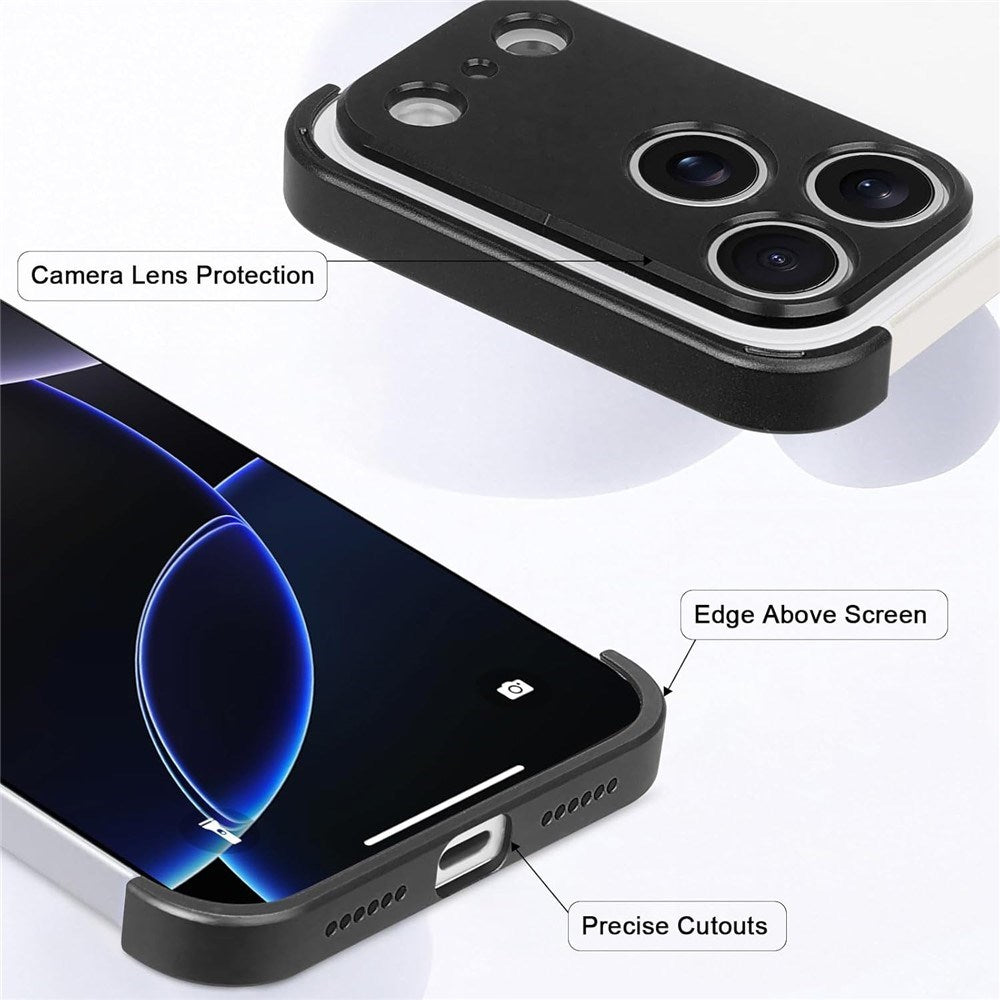 iPhone 17 Pro Max Todelt Bumper Deksel m. Kamerabeskytter - Svart