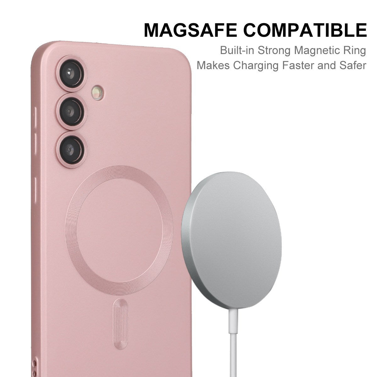 Samsung Galaxy A57 ENKAY Fleksibelt Plast Deksel – MagSafe Kompatibel – Rosa