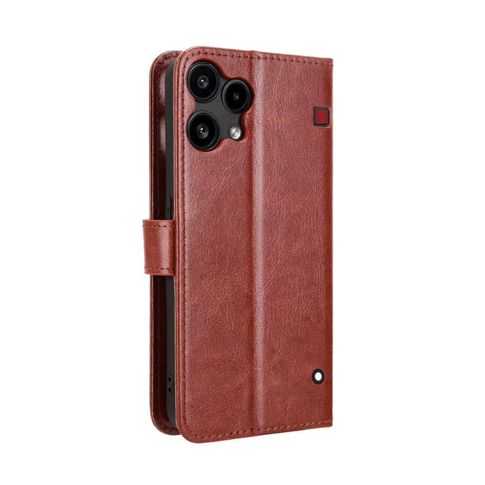 EIDERWOOD Nothing Phone (3a) Lite Kunstskinn Flip Deksel m. Strop - Brun